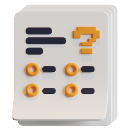 Exam Paper  3D Icon