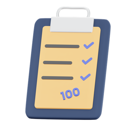 Exam Paper  3D Icon