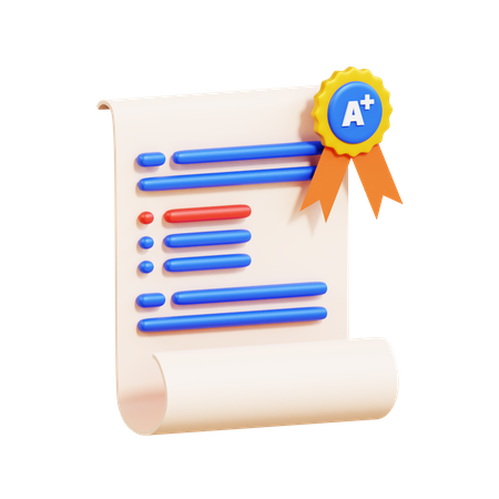 Exam Paper  3D Icon