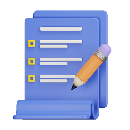 Exam Paper  3D Icon
