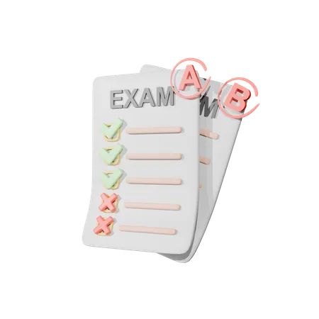 Exam Result  3D Icon