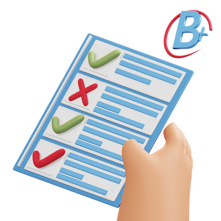 Exam Result  3D Icon
