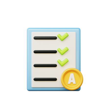 Exam Result  3D Icon