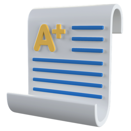Exam Result  3D Icon