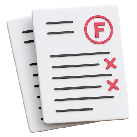 Exam Result  3D Icon