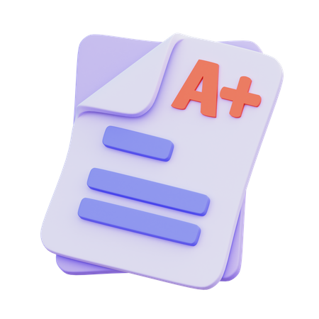 Exam Result  3D Icon