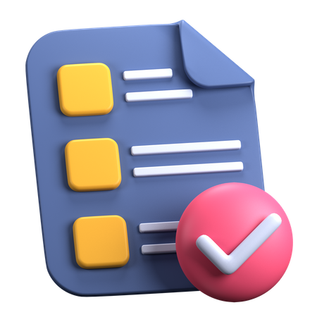 Exam Sheet  3D Icon