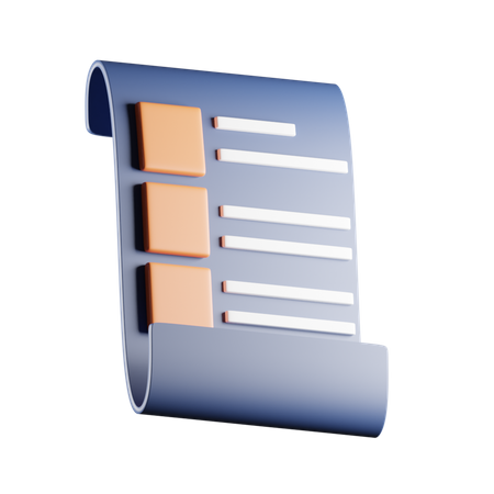 Exam Sheet  3D Icon