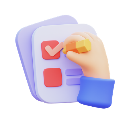 Exam Sheet  3D Icon