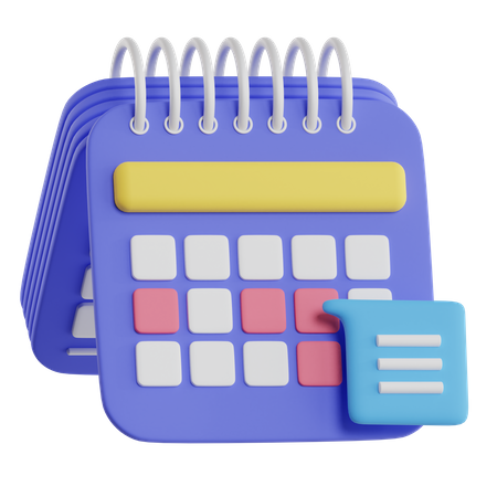 Exam Timetable  3D Icon