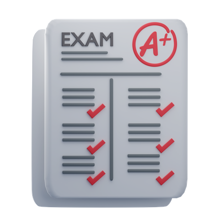 Exame  3D Icon