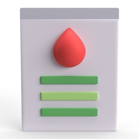 Teste de sangue  3D Icon