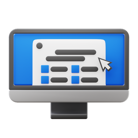 Exame on-line  3D Icon