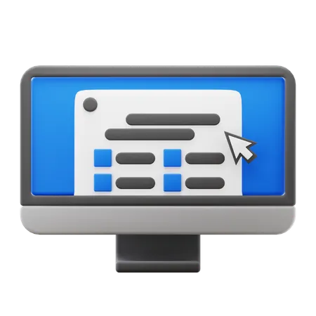 Exame on-line  3D Icon