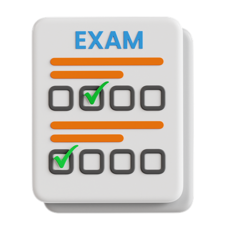 Examen  3D Icon
