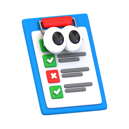 Examen de dibujos animados  3D Icon