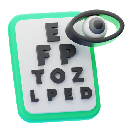 Examen des yeux  3D Icon