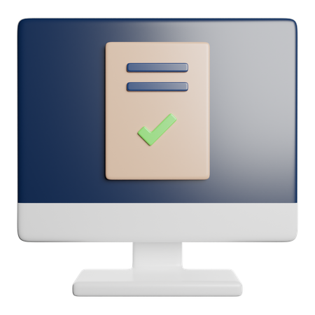 Réussite à l'examen en ligne  3D Icon
