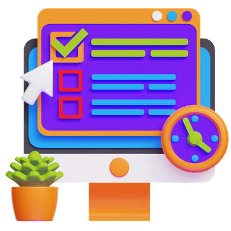 Examen en línea  3D Icon