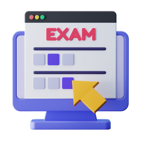 Examen en línea  3D Icon