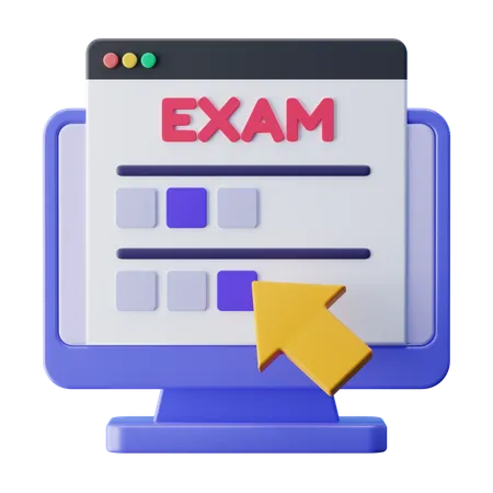 Examen en línea  3D Icon