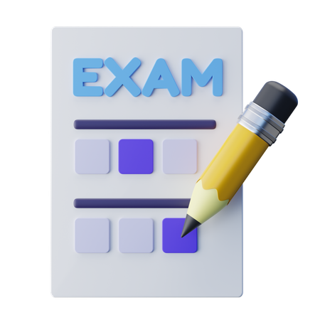 Examen escolar  3D Icon