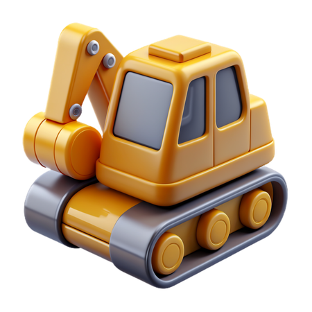 Excavator  3D Icon