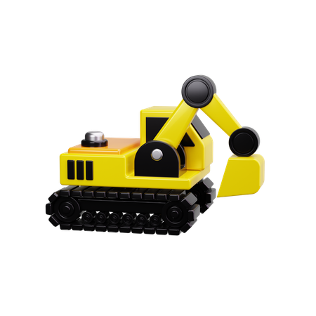 Excavator  3D Icon