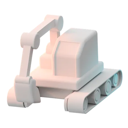 Excavator  3D Icon