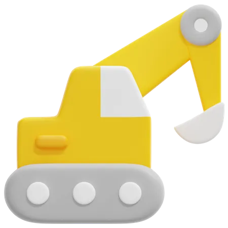 Excavator  3D Icon