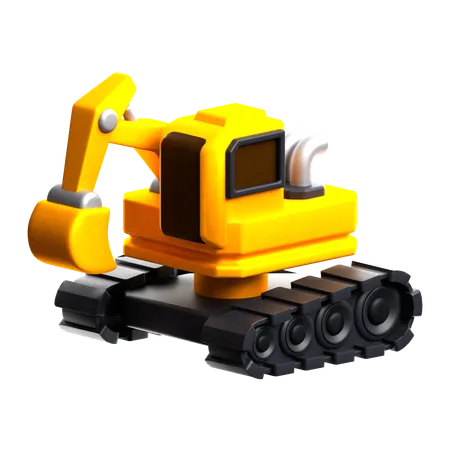 Excavator  3D Icon