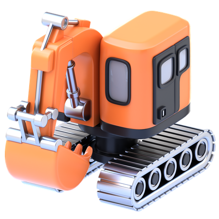 Excavator  3D Icon