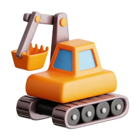 Excavator  3D Icon