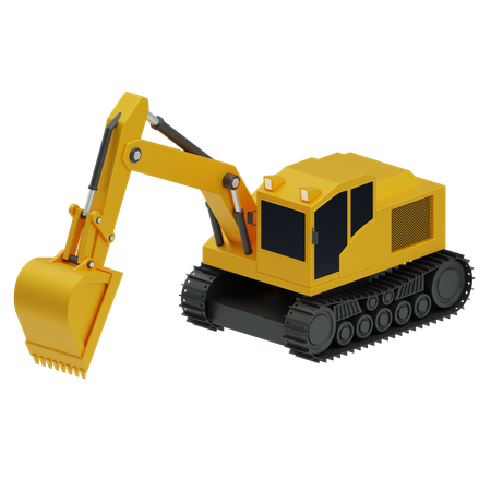 Excavator  3D Icon