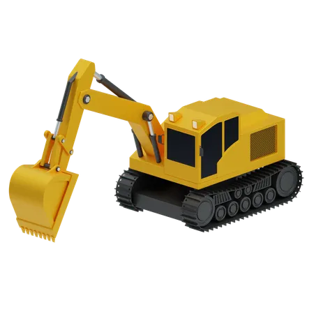 Excavator  3D Icon