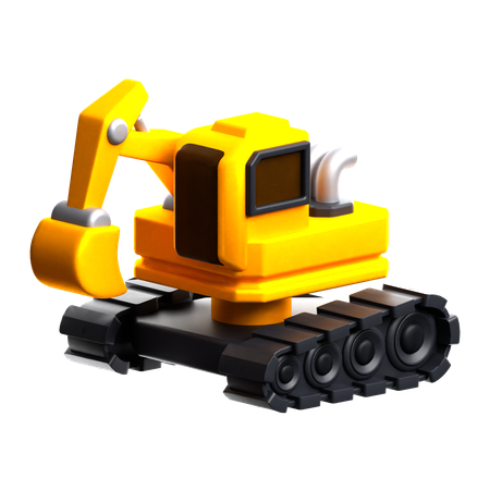 Excavator  3D Icon