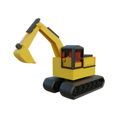 Excavator  3D Illustration