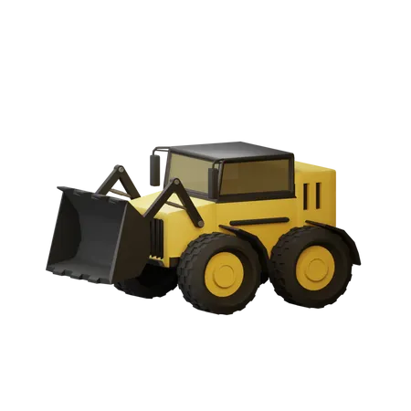 Excavator  3D Illustration