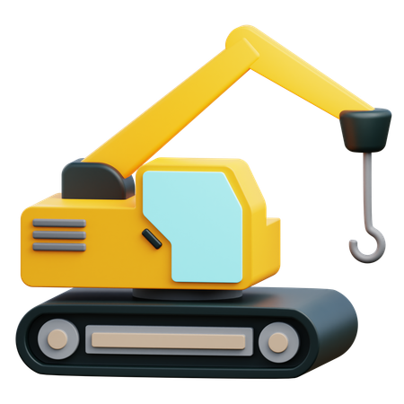 Excavator Crane  3D Icon