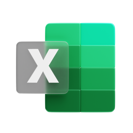 Excel  3D Icon