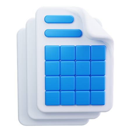 Excel  3D Icon