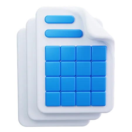 Excel  3D Icon