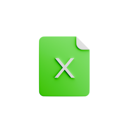 Excel  3D Icon