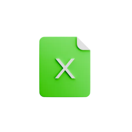 Excel  3D Icon