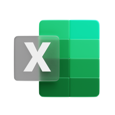 Excel  3D Icon