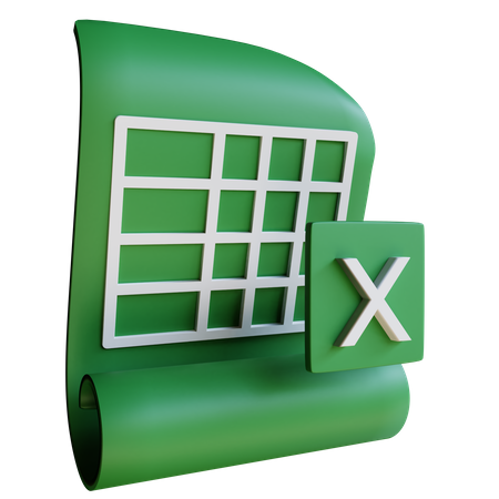Excel-Datei  3D Illustration