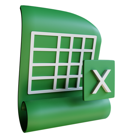 Excel File  3D Illustration