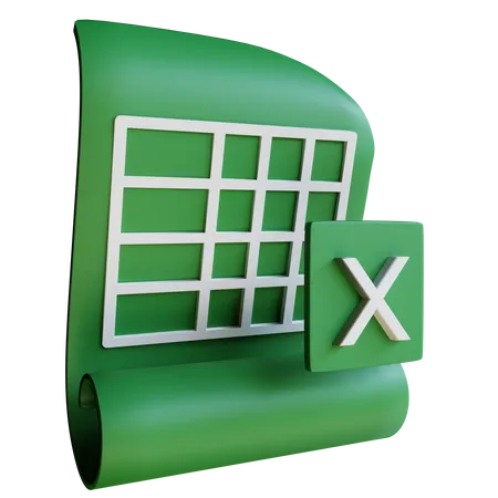 Excel File  3D Illustration