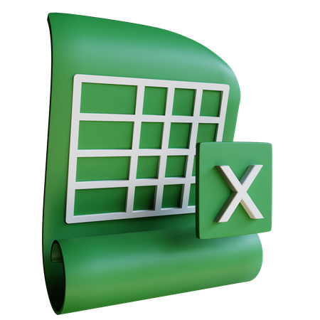 Excel File  3D Illustration