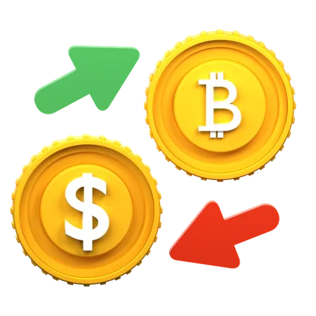 Bitcoin Exchange 3 D Illustration 3D Icon